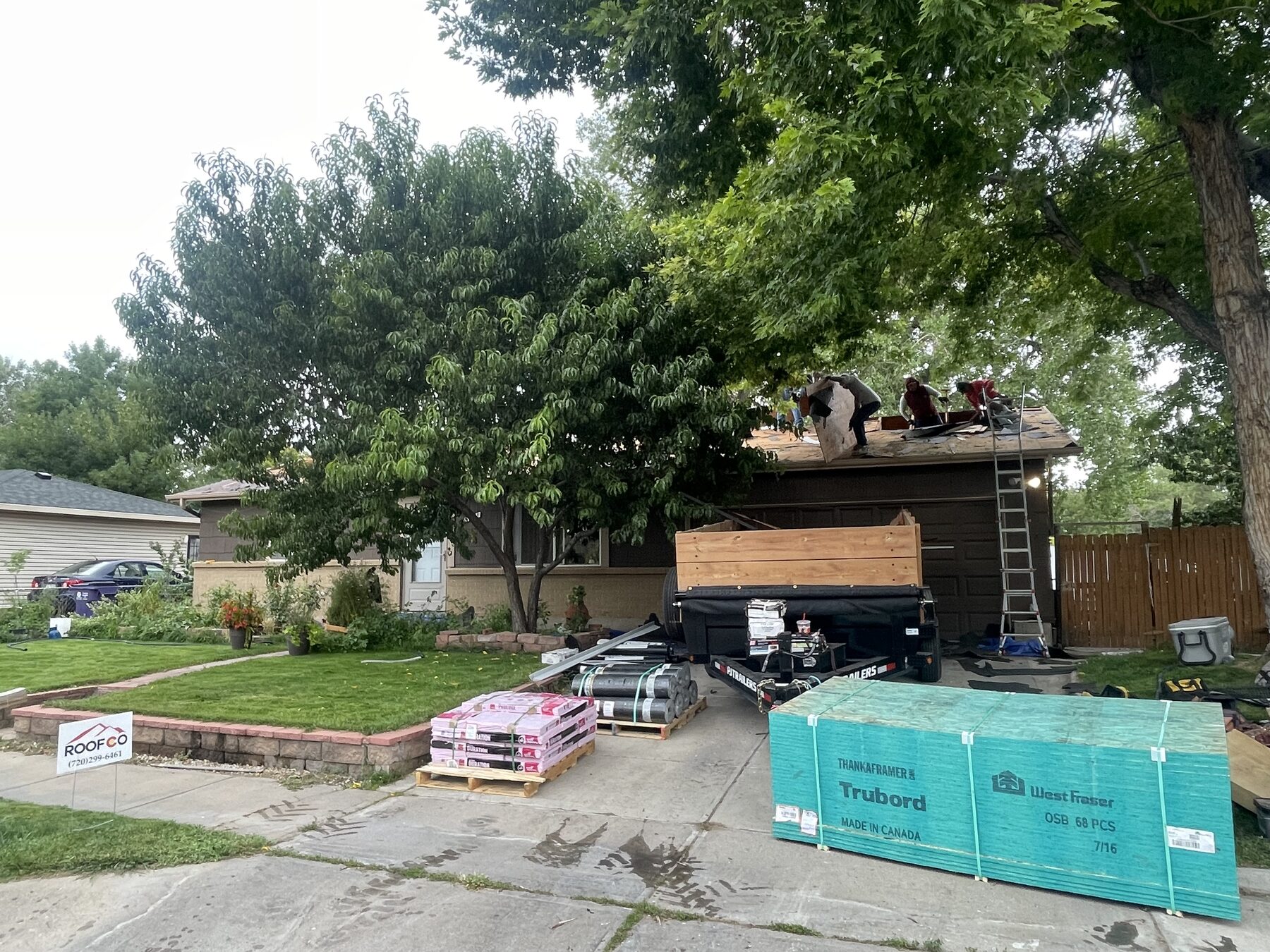 Hail damaged roof inspection in Denver