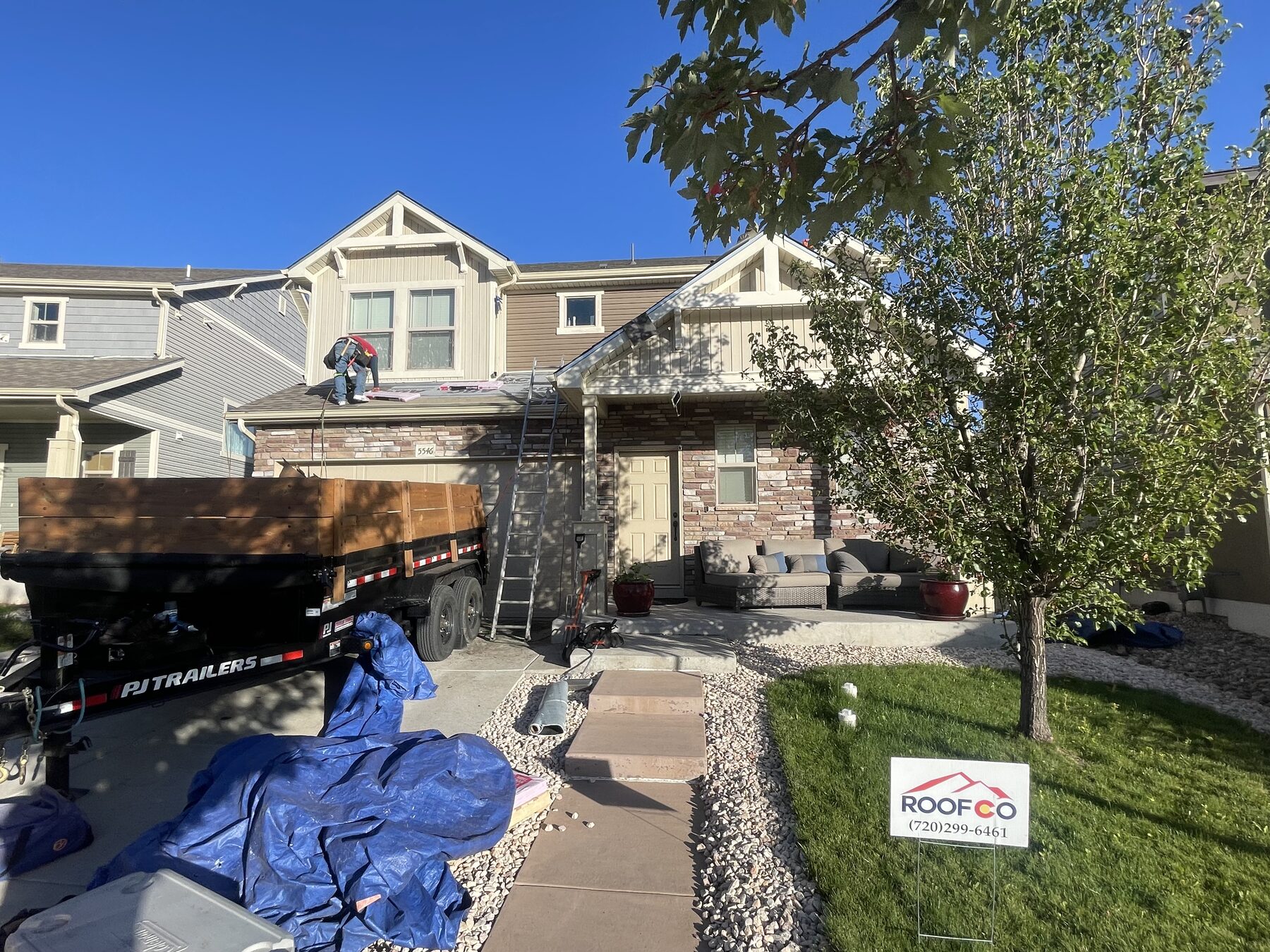 Commercial flat roof TPO installation in Denver